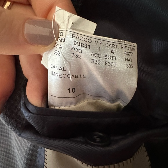 Canali Men's Suit 100% Wool Size IT 56 - Picture 10 of 16